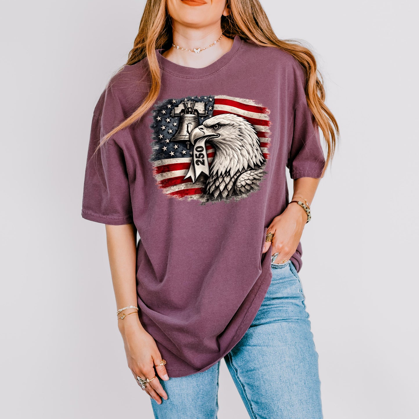 USA 250th Anniversary Shirt 1776-2026, Patriotic Eagle America Tee, Independence Day 4th of July T-Shirt | TF79