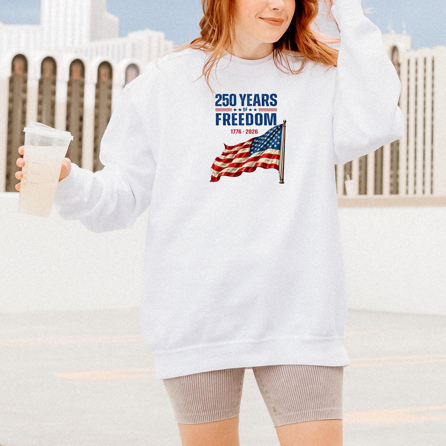 250 Years of Freedom Shirt, 1776-2026 Patriotic USA Tee, American Flag 250th Anniversary T-Shirt, Fourth of July 2026 | FU59