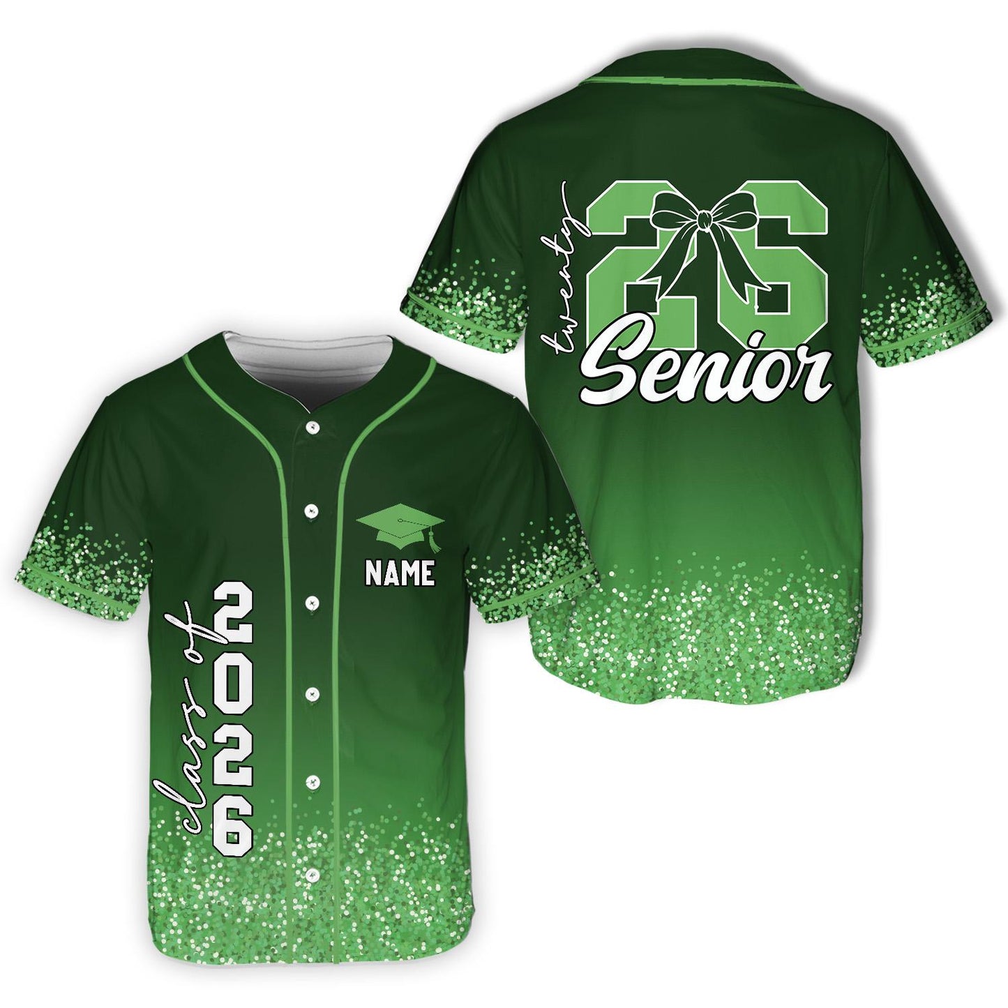 Senior 2026 Baseball Jersey, Glitter Baseball Jersey, Personalized Jersey, Class Off 2026, Graduation, Senior Gifts | OU89