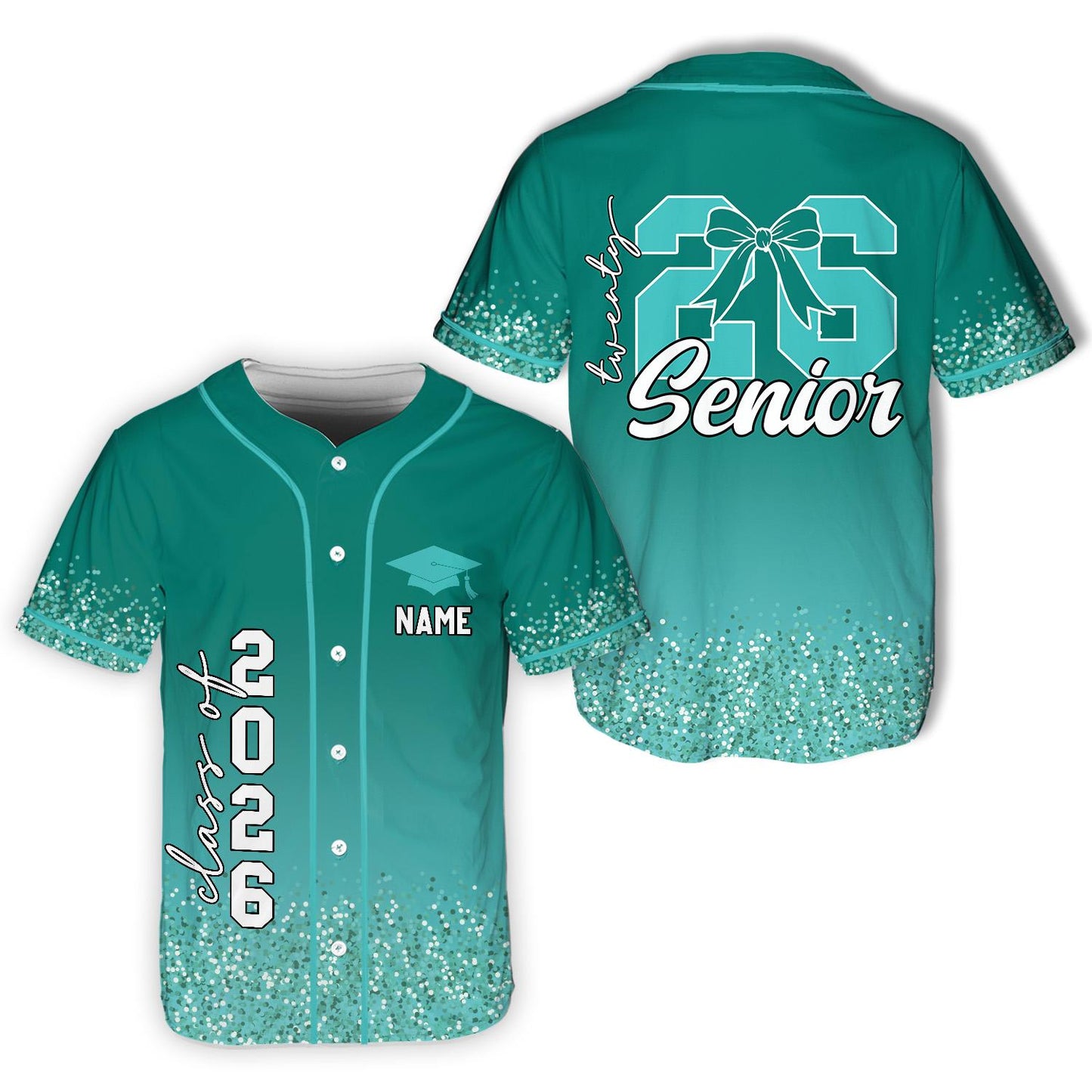 Senior 2026 Baseball Jersey, Glitter Baseball Jersey, Personalized Jersey, Class Off 2026, Graduation, Senior Gifts | OU89