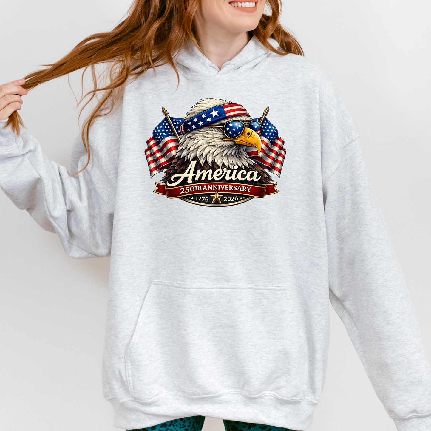 250th Anniversary America 1776-2026 Shirt, Patriotic Eagle USA 250 Tee, Vintage Fourth of July Graphic | RZ21
