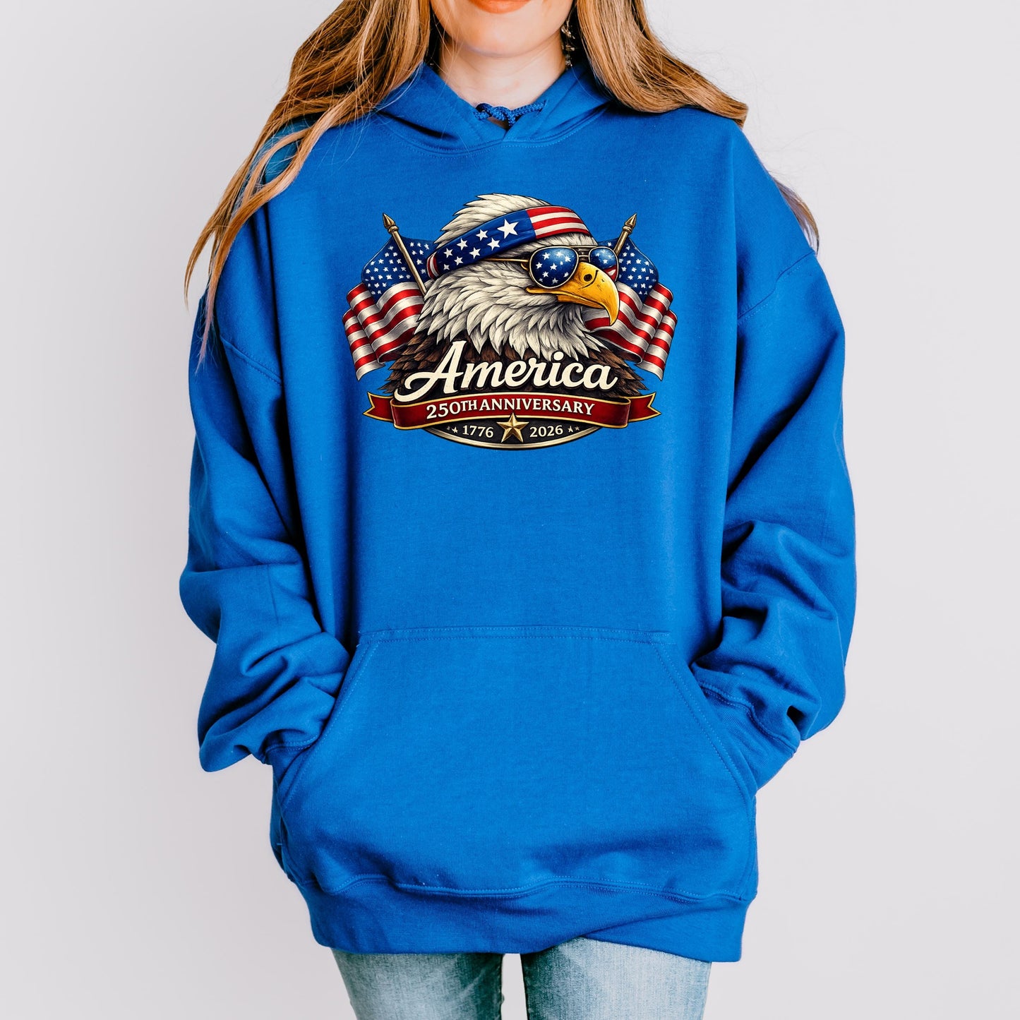 250th Anniversary America 1776-2026 Shirt, Patriotic Eagle USA 250 Tee, Vintage Fourth of July Graphic | RZ21