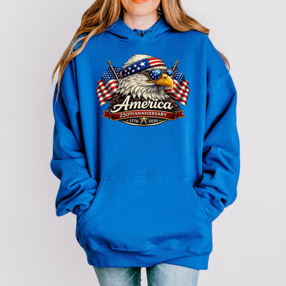250th Anniversary America 1776-2026 Shirt, Patriotic Eagle USA 250 Tee, Vintage Fourth of July Graphic | RZ21
