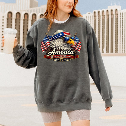 250th Anniversary America 1776-2026 Shirt, Patriotic Eagle USA 250 Tee, Vintage Fourth of July Graphic | RZ21