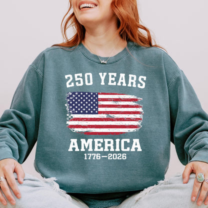 Comfort Colors® Retro Usa 250 Shirt,250th Anniversary United States Shirt, Usa Flag Tee, 4th of July Shirt, Patriotic Gift | ZE99