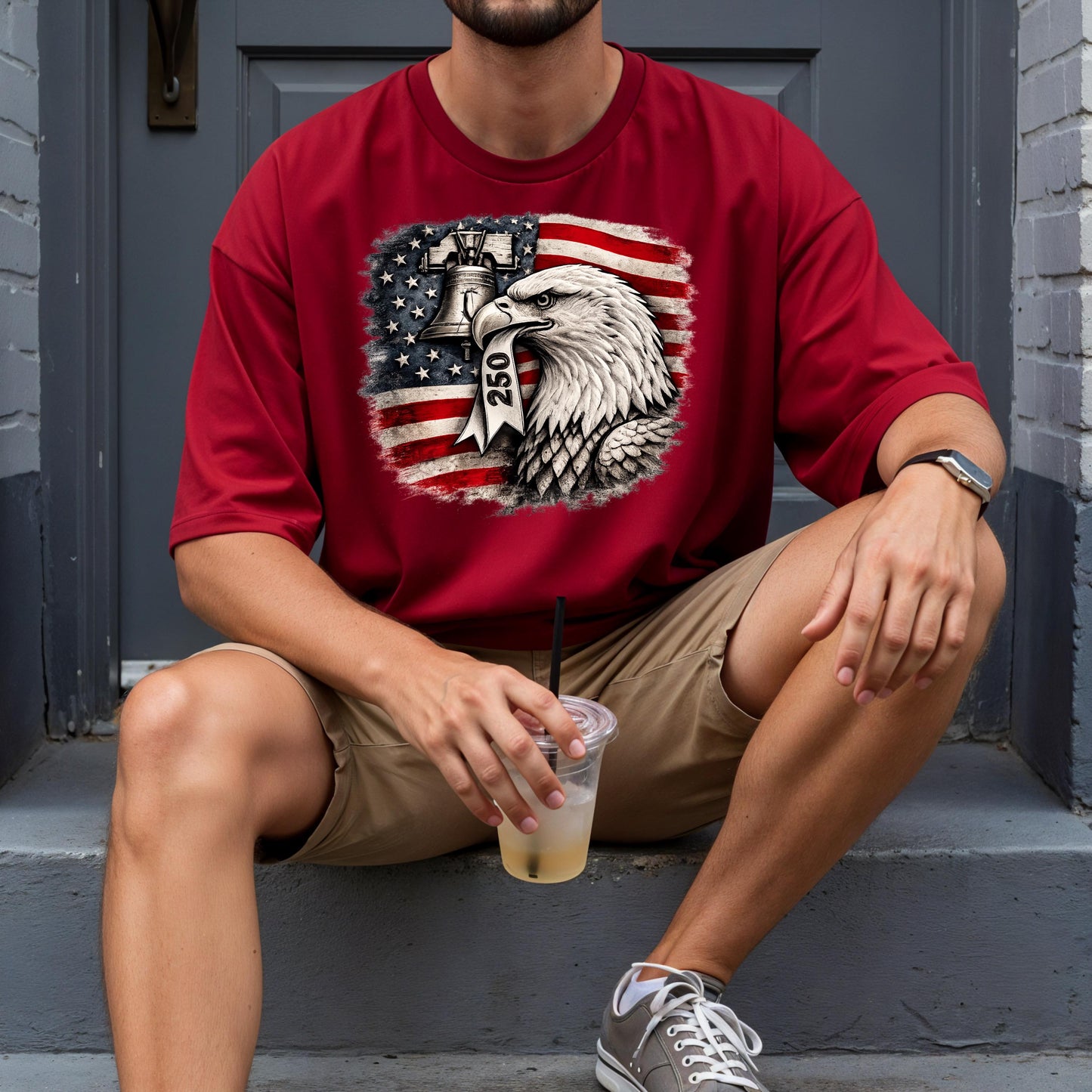 USA 250th Anniversary Shirt 1776-2026, Patriotic Eagle America Tee, Independence Day 4th of July T-Shirt | TF79