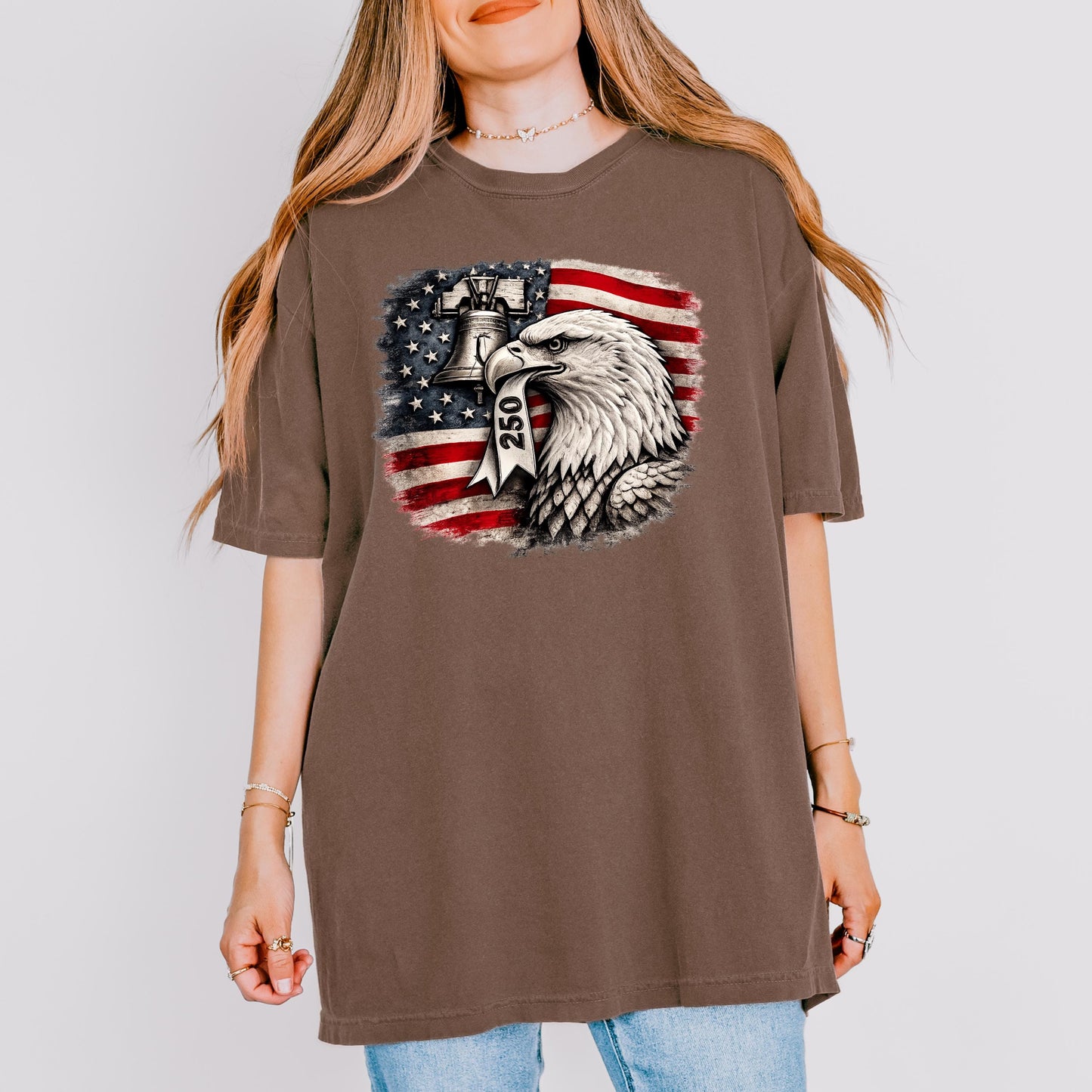 USA 250th Anniversary Shirt 1776-2026, Patriotic Eagle America Tee, Independence Day 4th of July T-Shirt | TF79