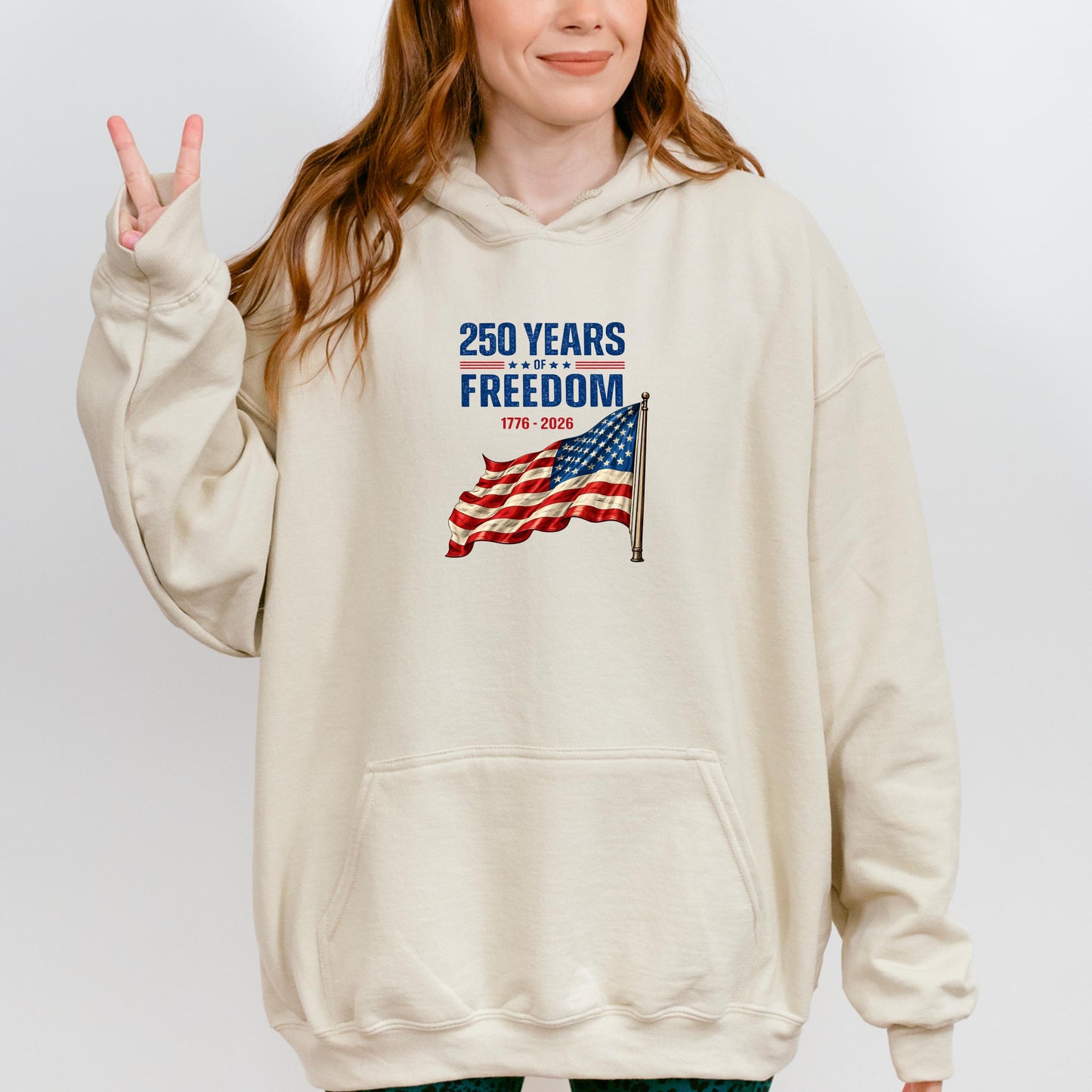 250 Years of Freedom Shirt, 1776-2026 Patriotic USA Tee, American Flag 250th Anniversary T-Shirt, Fourth of July 2026 | FU59