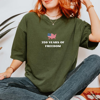 250th Anniversary, 250 Years Of Freedom Shirt, USA Anniversary Shirt, Freedom Tee | SU97