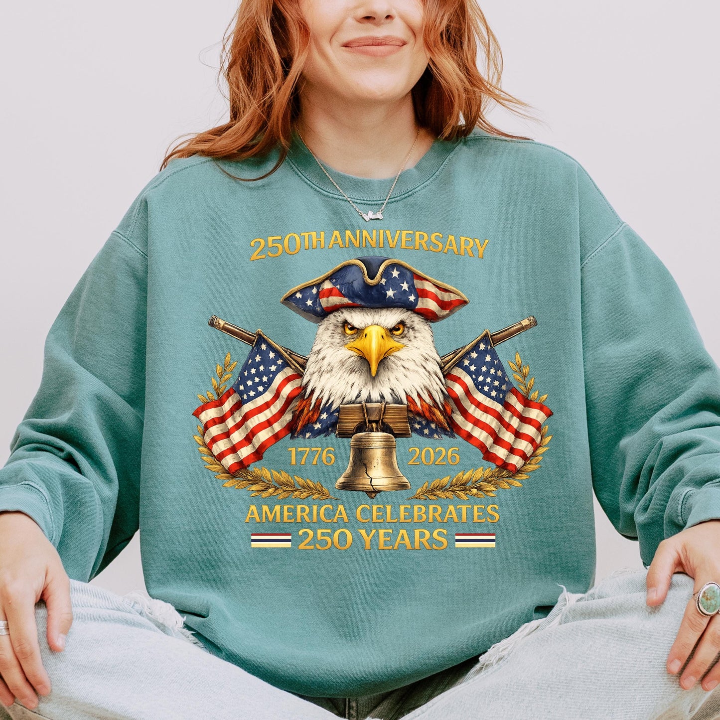 USA 250th Anniversary Eagle Shirt, 1776 2026 Patriotic America Celebrates 250 Years Tee, Vintage American Flag Independence Day Shirt | QT95