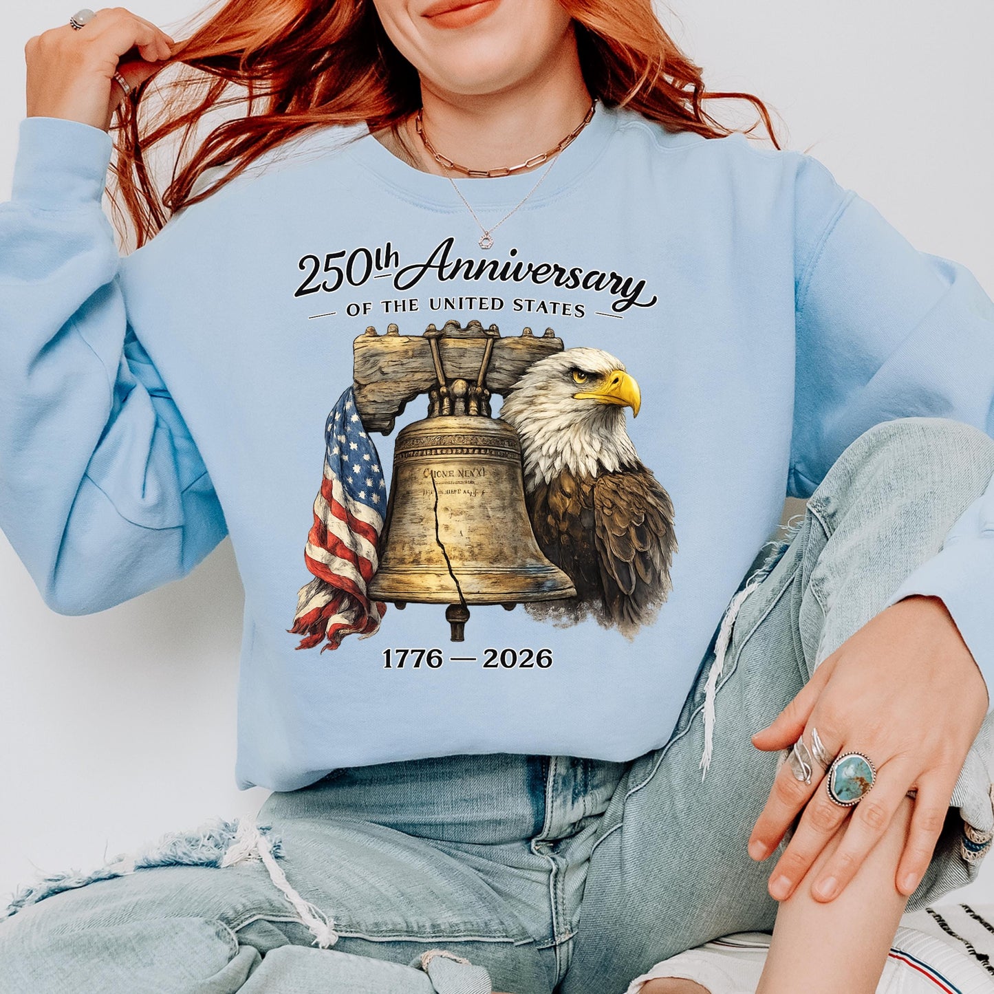 America 250th Anniversary Shirt, Liberty Bell Eagle Patriotic Tee, 1776-2026 United States Shirt, Independence Day Comfort Colors T-Shirt | CD99