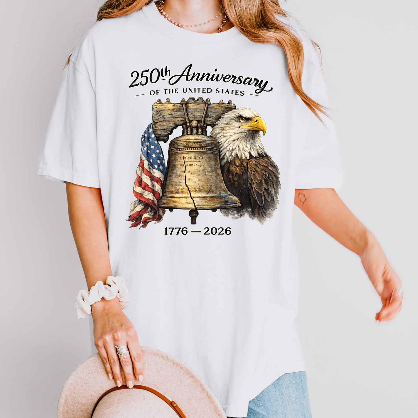 America 250th Anniversary Shirt, Liberty Bell Eagle Patriotic Tee, 1776-2026 United States Shirt, Independence Day Comfort Colors T-Shirt | CD99