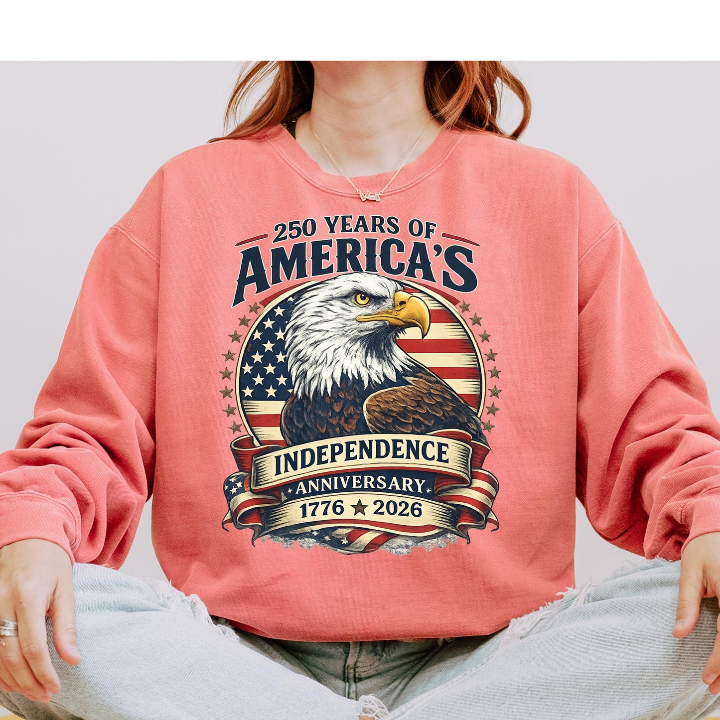 USA Semiquincentennial 250 Years Shirt,American Eagle Patriotic Tee,1776-2026 Freedom Celebration Shirt,Vintage USA Flag Independence Day | JC79