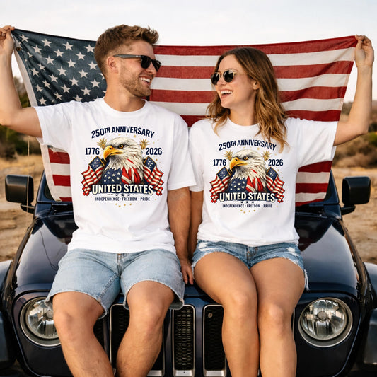 USA 250th Anniversary Eagle Shirt 1776-2026, Patriotic American Flag Tee, United States Independence Day Shirt, Vintage Comfort Colors Shirt | HX33