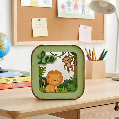Personalized Kids Piggy Bank | Custom Name Wooden Money Box | Nursery Decor Savings Bank | Baby Shower Gift | Kids Coin Bank