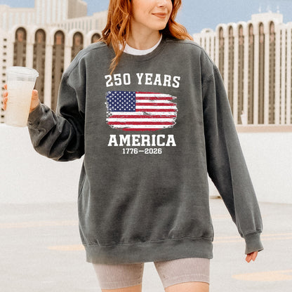 Comfort Colors® Retro Usa 250 Shirt,250th Anniversary United States Shirt, Usa Flag Tee, 4th of July Shirt, Patriotic Gift | ZE99