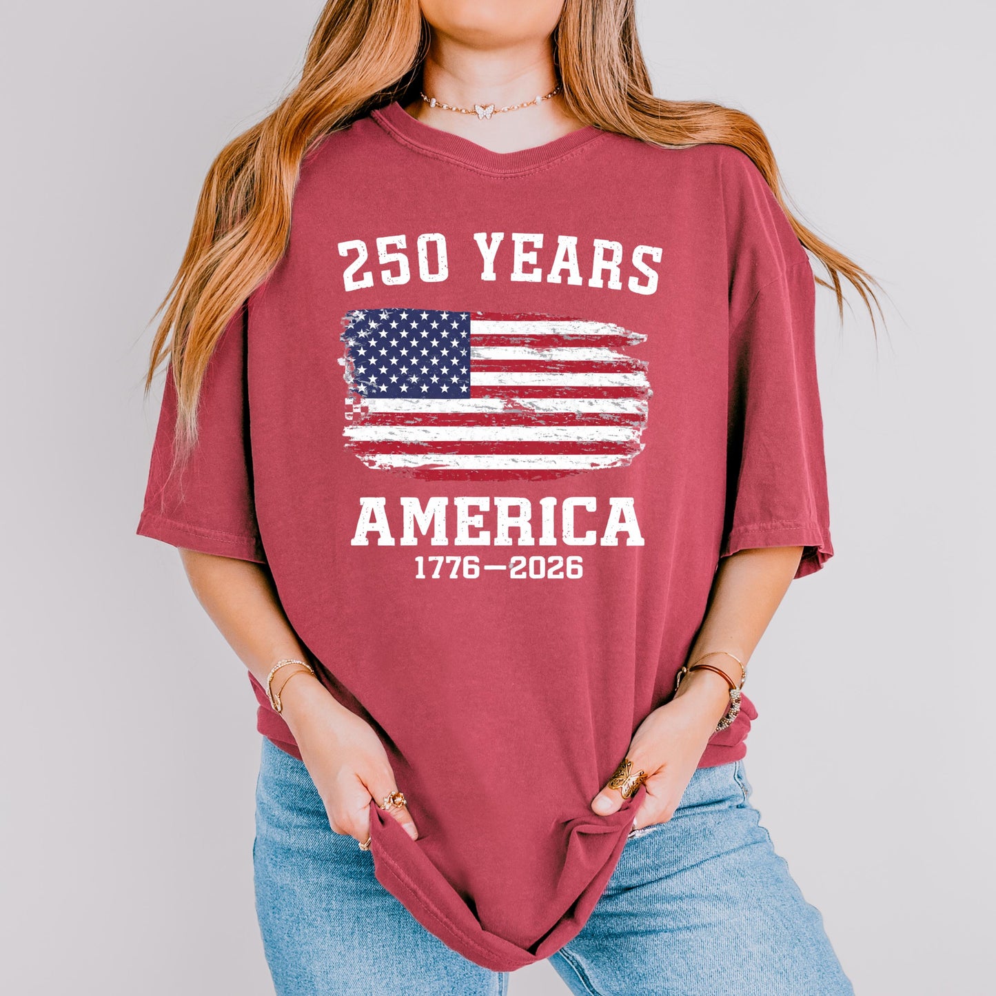 Comfort Colors® Retro Usa 250 Shirt,250th Anniversary United States Shirt, Usa Flag Tee, 4th of July Shirt, Patriotic Gift | ZE99