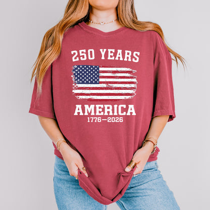 Comfort Colors® Retro Usa 250 Shirt,250th Anniversary United States Shirt, Usa Flag Tee, 4th of July Shirt, Patriotic Gift | ZE99
