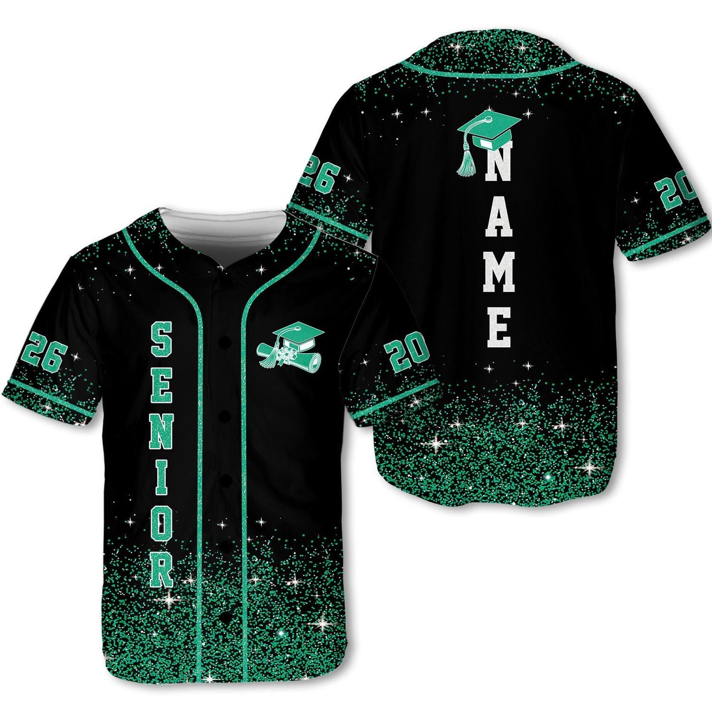 Senior 2026 Baseball Jersey, Glitter Baseball Jersey, Personalized Jersey, Class Off 2026, Graduation, Senior Gifts | UR10