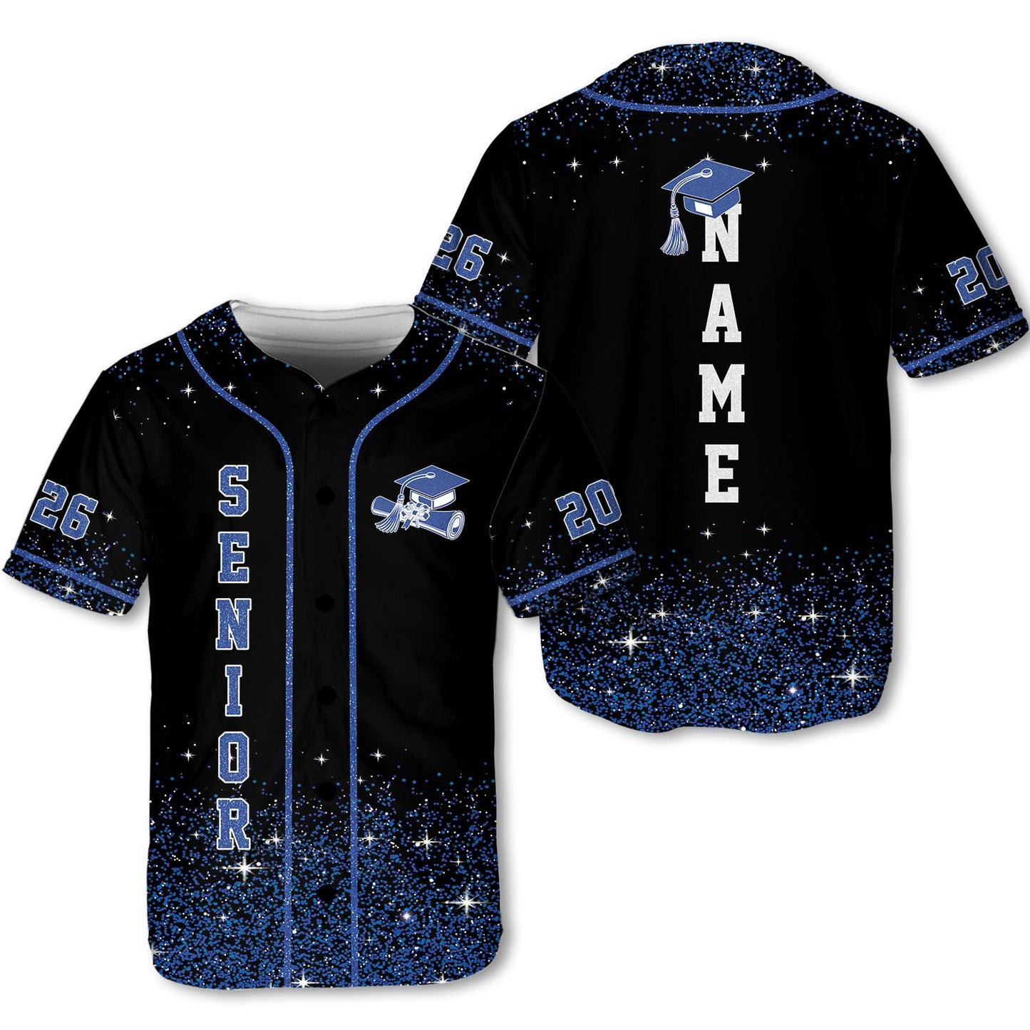 Senior 2026 Baseball Jersey, Glitter Baseball Jersey, Personalized Jersey, Class Off 2026, Graduation, Senior Gifts | UR10