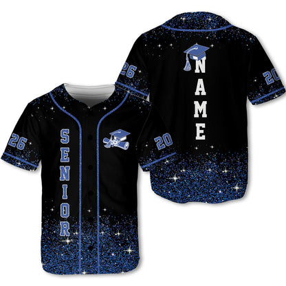 Senior 2026 Baseball Jersey, Glitter Baseball Jersey, Personalized Jersey, Class Off 2026, Graduation, Senior Gifts | UR10