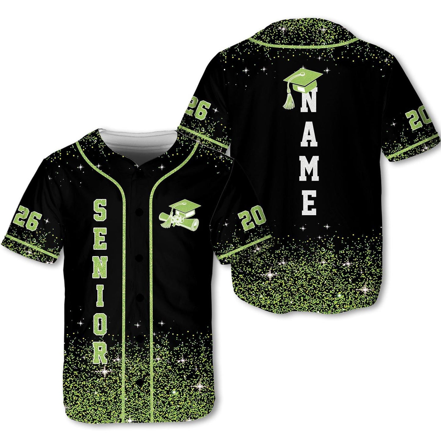 Senior 2026 Baseball Jersey, Glitter Baseball Jersey, Personalized Jersey, Class Off 2026, Graduation, Senior Gifts | UR10