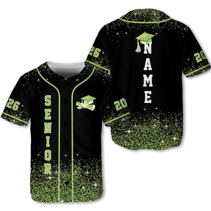 Senior 2026 Baseball Jersey, Glitter Baseball Jersey, Personalized Jersey, Class Off 2026, Graduation, Senior Gifts | UR10