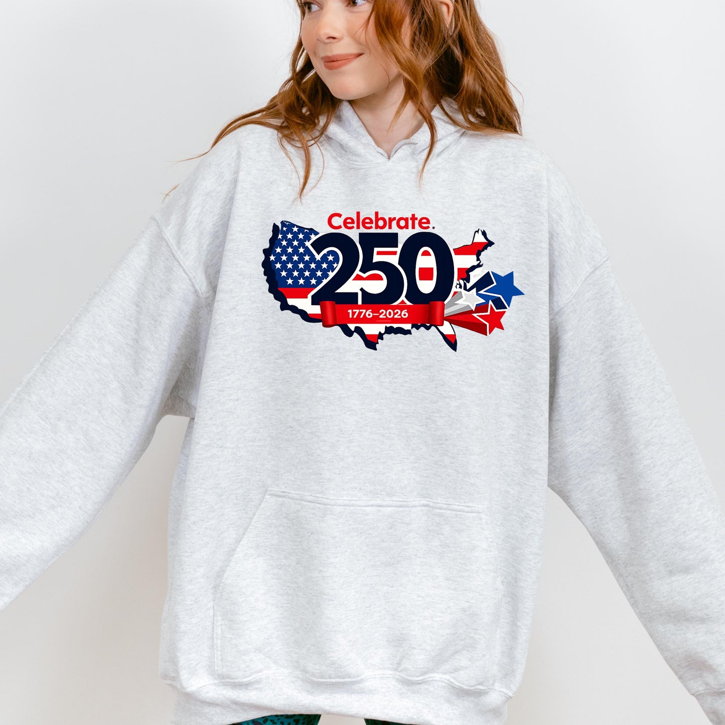 USA 250th Anniversary Shirt, Celebrate America 1776-2026 T-Shirt, Patriotic USA Map Tee, 4th of July Shirt, American Flag Shirt | MY58