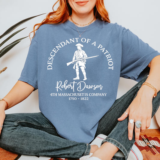 Descendant of a Patriot Shirt,250th USA Anniversary, Comfort Colors®, 4 of July, 1776-2026 Historic American Heritage Gift | DE42