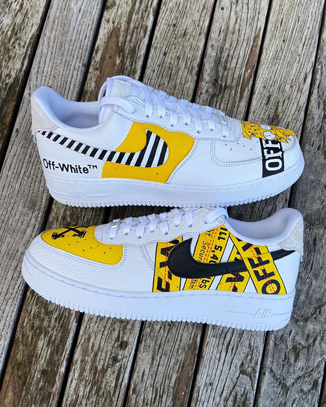 Custom Hand-Painted Air Force 1 Sneakers: AF1 white personalized gift design wedding fashion trainers anime shoes | UA57