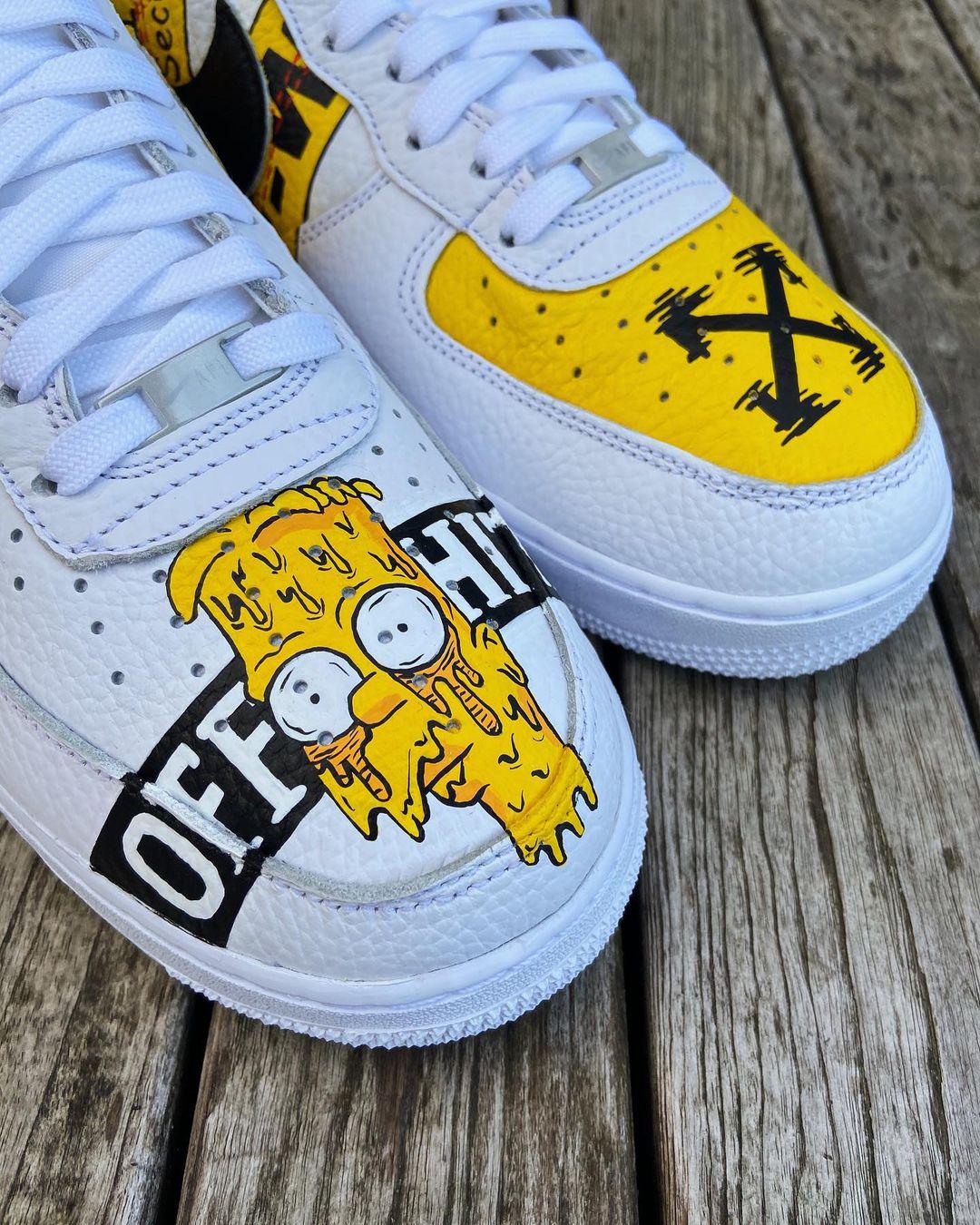 Custom Hand-Painted Air Force 1 Sneakers: AF1 white personalized gift design wedding fashion trainers anime shoes | UA57
