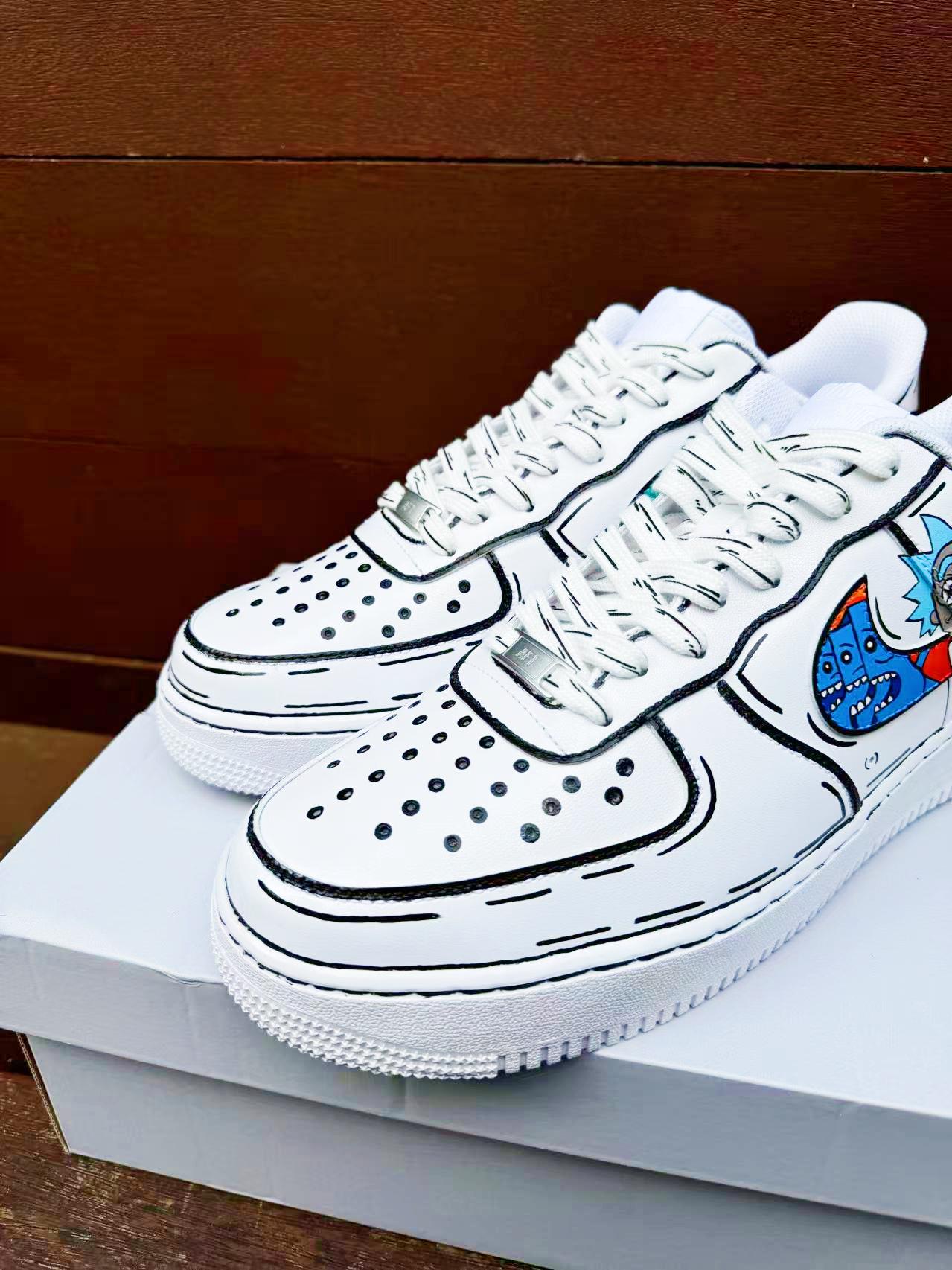 Custom Hand-Painted Air Force 1 Sneakers: AF1 white personalized gift design wedding fashion trainers anime shoes | LL95