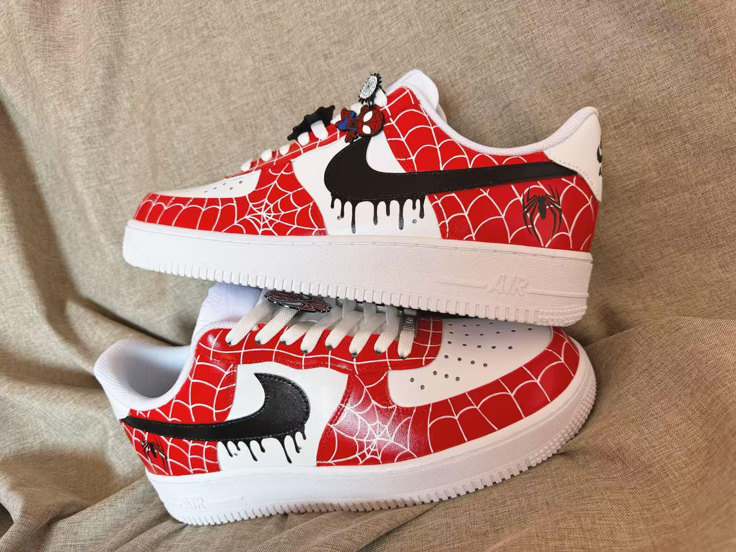 Hand Painted Air Force 1 Sneakers: Custom Anime Shoes white personalized gift design wedding fashion trainers | KH39