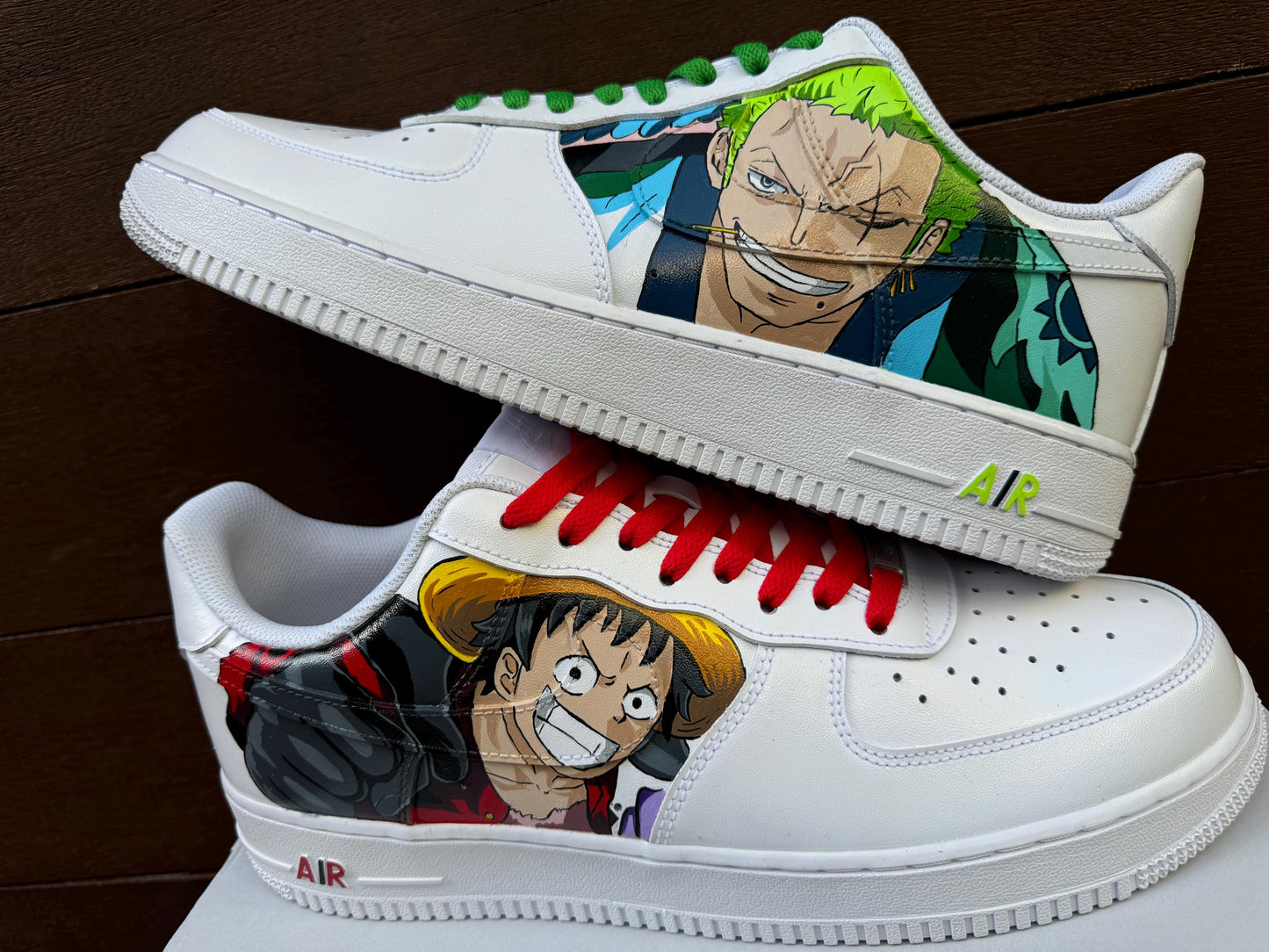 Hand-Painted Air Force 1 Sneakers: Custom Cartoon AF1 white personalized gift design wedding fashion trainers | EV90
