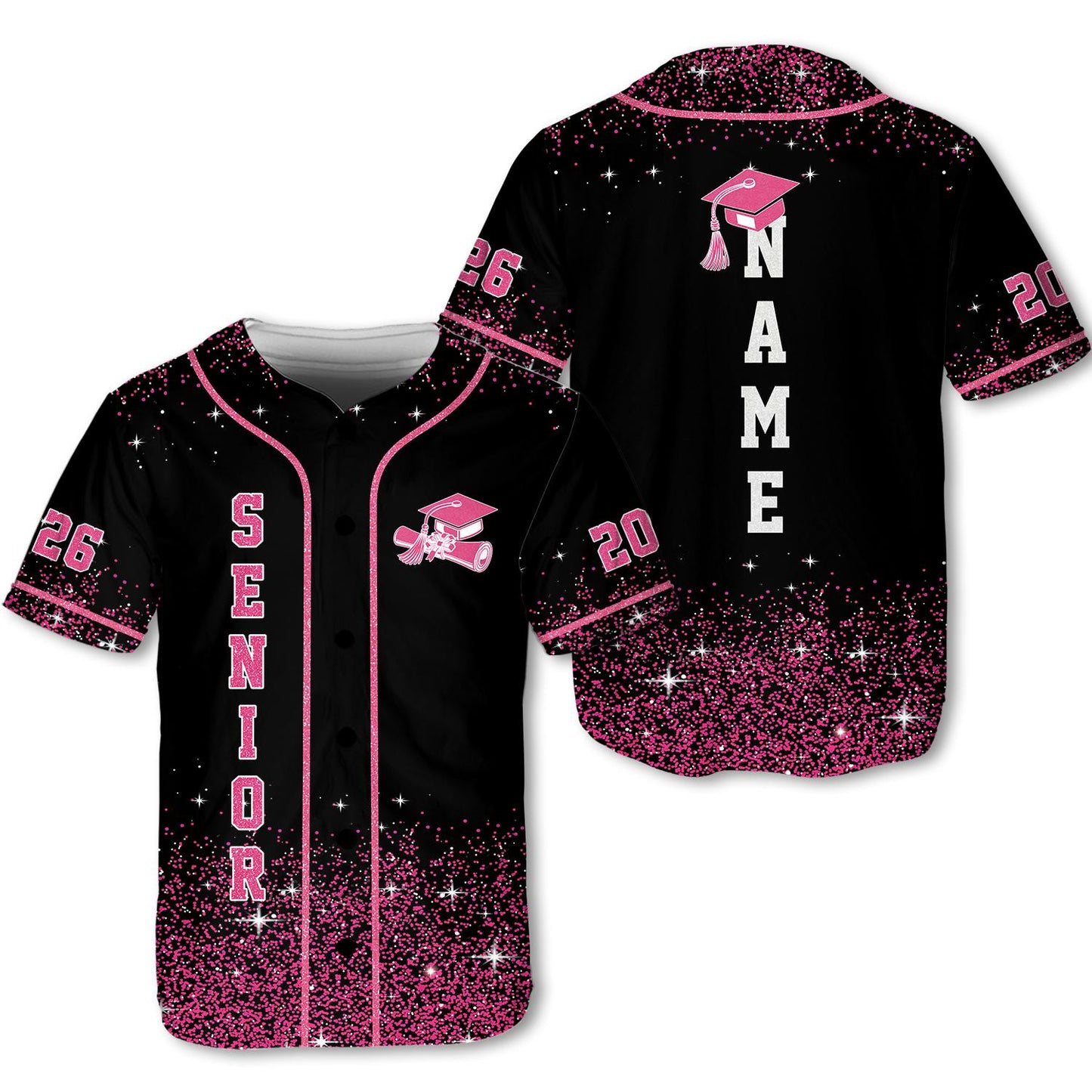 Senior 2026 Baseball Jersey, Glitter Baseball Jersey, Personalized Jersey, Class Off 2026, Graduation, Senior Gifts | UR10