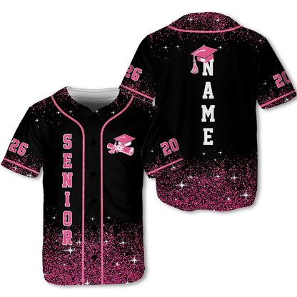 Senior 2026 Baseball Jersey, Glitter Baseball Jersey, Personalized Jersey, Class Off 2026, Graduation, Senior Gifts | UR10