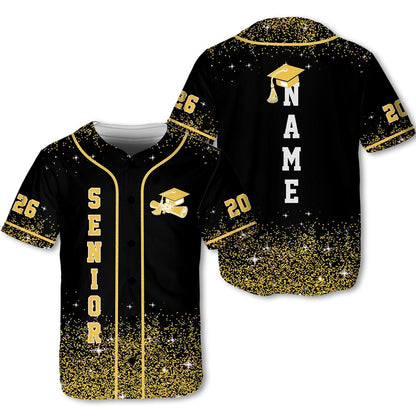 Senior 2026 Baseball Jersey, Glitter Baseball Jersey, Personalized Jersey, Class Off 2026, Graduation, Senior Gifts | UR10
