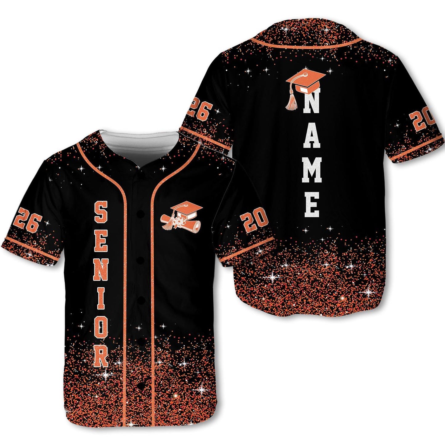 Senior 2026 Baseball Jersey, Glitter Baseball Jersey, Personalized Jersey, Class Off 2026, Graduation, Senior Gifts | UR10