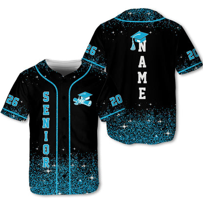 Senior 2026 Baseball Jersey, Glitter Baseball Jersey, Personalized Jersey, Class Off 2026, Graduation, Senior Gifts | UR10