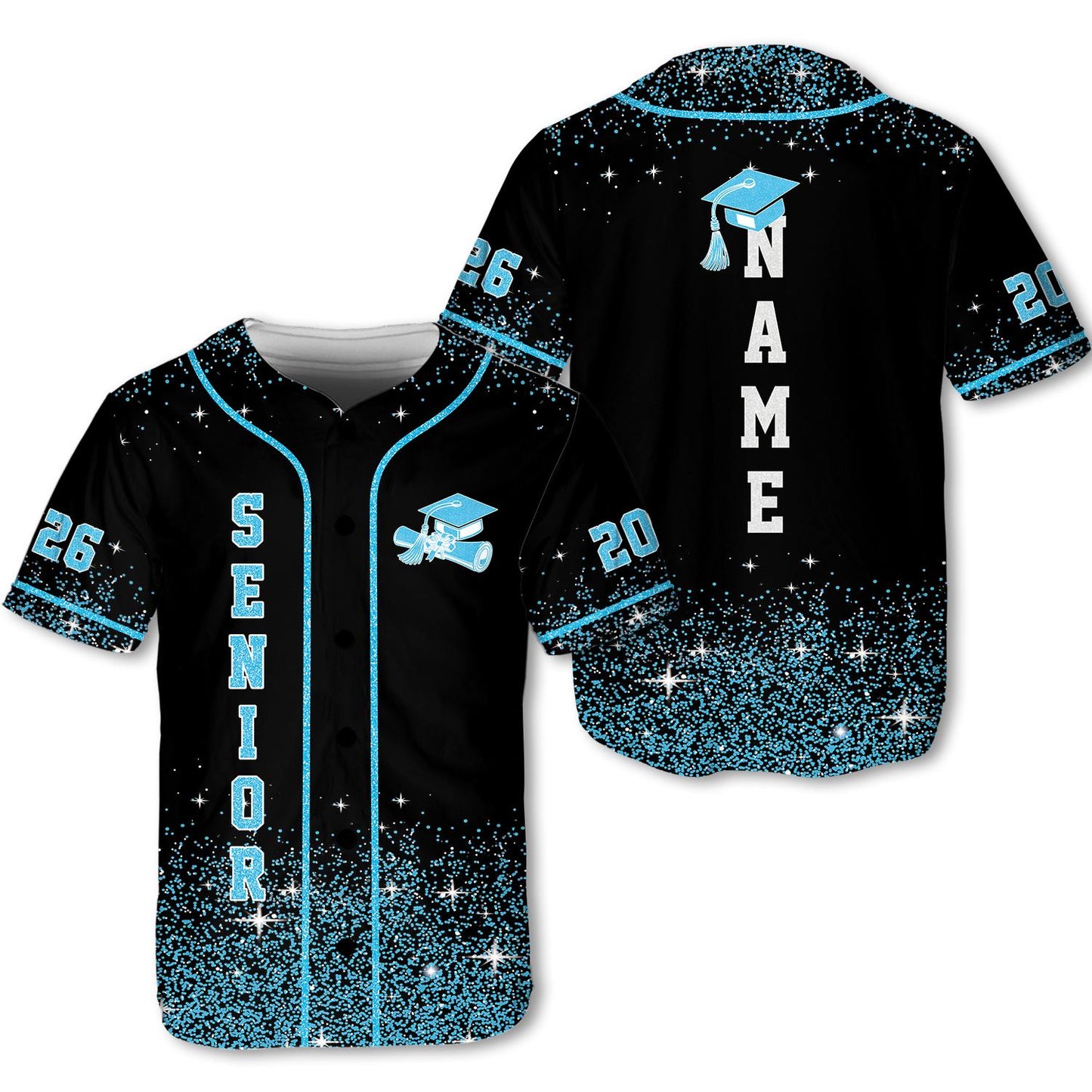Senior 2026 Baseball Jersey, Glitter Baseball Jersey, Personalized Jersey, Class Off 2026, Graduation, Senior Gifts | UR10