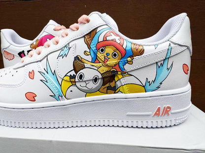 Hand Painted Air Force 1 Sneakers: Custom Anime Shoes white personalized gift design wedding fashion trainers | CT90