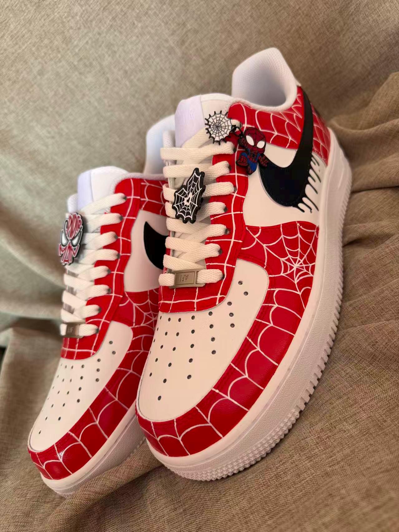 Hand Painted Air Force 1 Sneakers: Custom Anime Shoes white personalized gift design wedding fashion trainers | KH39