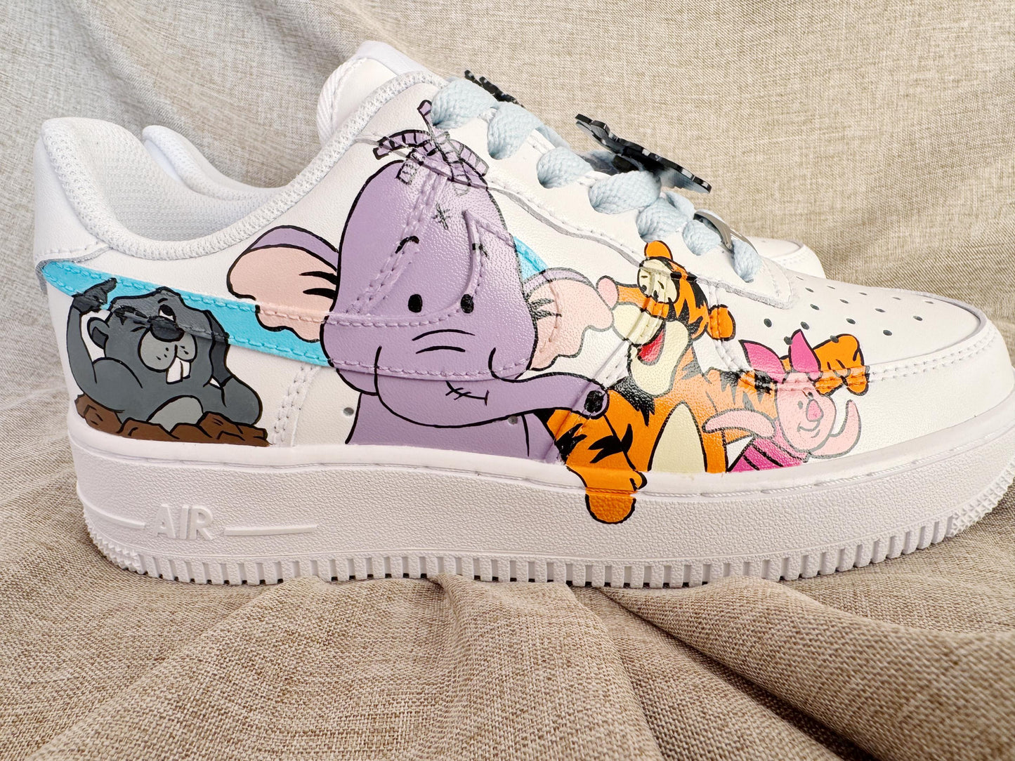 Hand-Painted Air Force 1 Sneakers: Custom Cartoon AF1 white personalized gift design wedding fashion trainers | GF28