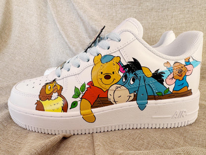 Hand-Painted Air Force 1 Sneakers: Custom Cartoon AF1 white personalized gift design wedding fashion trainers | GF28