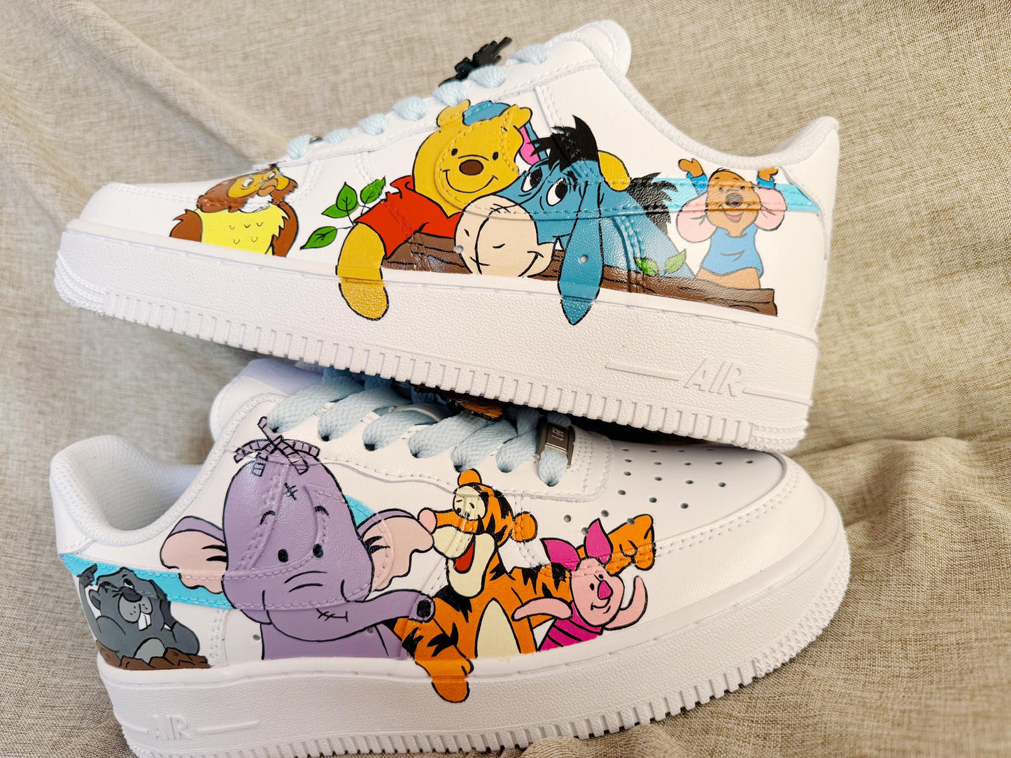 Hand-Painted Air Force 1 Sneakers: Custom Cartoon AF1 white personalized gift design wedding fashion trainers | GF28