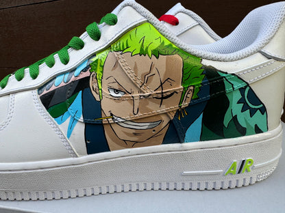 Hand-Painted Air Force 1 Sneakers: Custom Cartoon AF1 white personalized gift design wedding fashion trainers | EV90