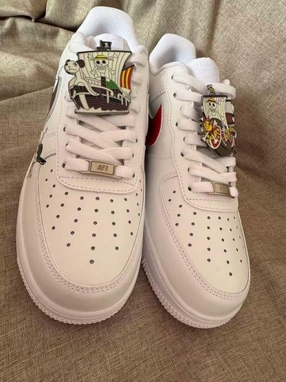 Hand Painted Air Force 1 Sneakers: Custom Anime Shoes white personalized gift design wedding fashion trainers | UT32