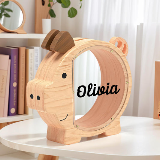 Wooden Piggy Banks, Baby Gifts, Kids Bank, 4 Year Old Boy Gift, Piggy Bank For Girl, Toddler Gifts, Money Banks, Toddler Gift, Gift for Kids