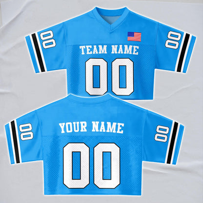 Carolina Football Vintage Jersey Crop Top & Men Jersey Shirt, Retro Game Day Outfit, Athletic Fan Apparel for Football Lovers | IC48