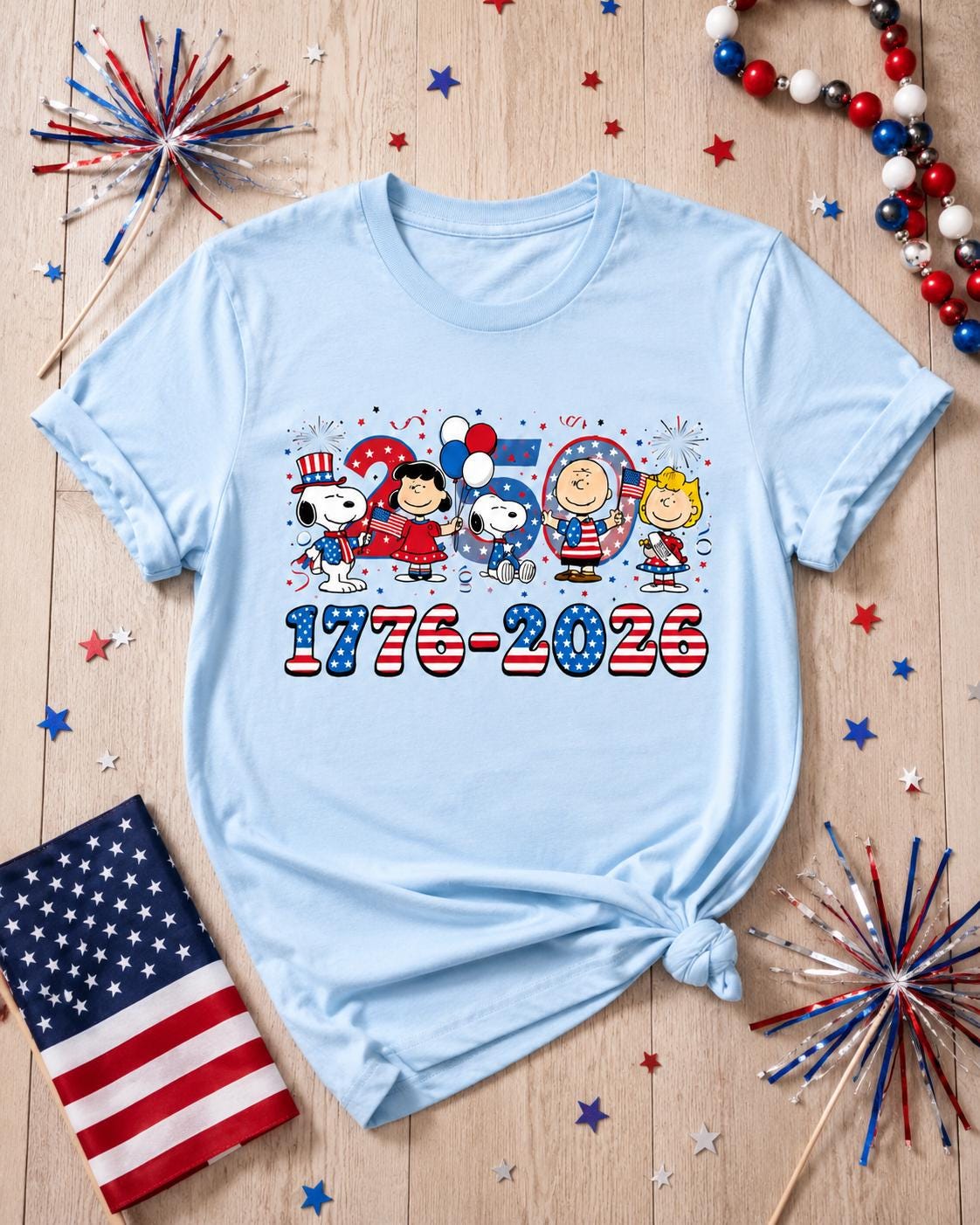 America 250th Snoopy Shirt, Peanuts Patriotic Comfort Colors Tee, 1776 2026 Fourth Of July Gift For Women | SE77
